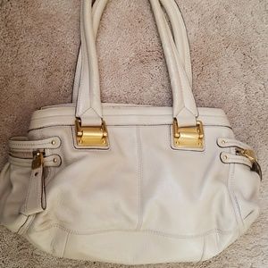 B.Makowsky Leather 2 handle bag with dust bag